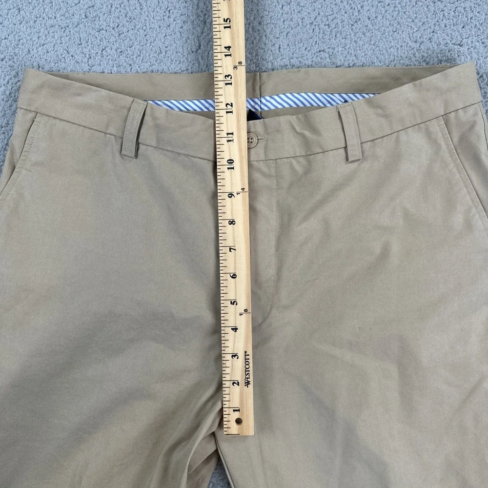 Dunning Golf Pants Men 36x29 Beige Straight Coolmax Stretch Pockets Logo